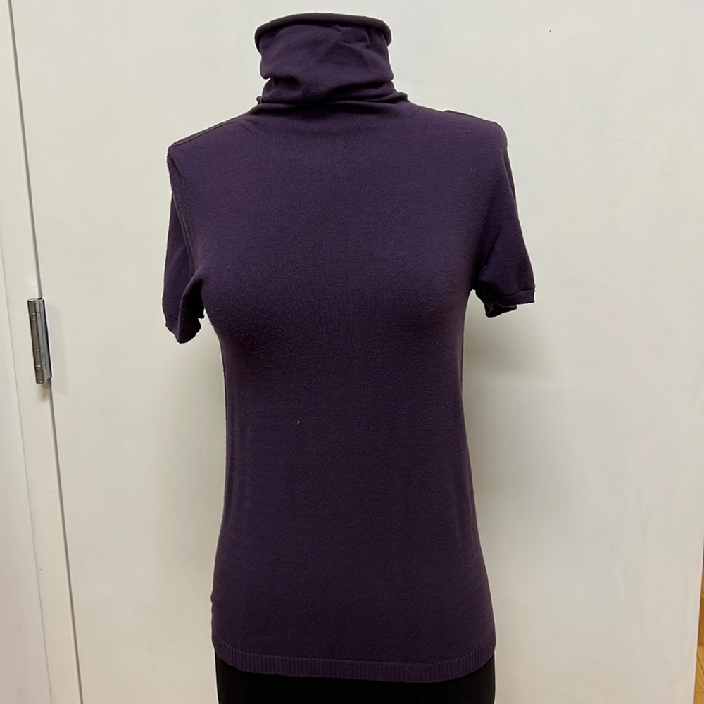Intrend made in Italy plum colored knit top SZ L